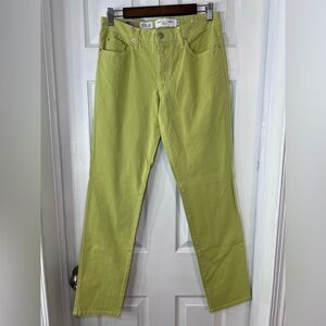 Fabrizio Gianni Lime Green Straight-Leg Pants Size 6